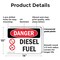 Signmission Diesel Fuel Danger Sign, Plastic, 14in W x 10in L, 2PK OS-2PACK-DS-P-1014-L-1122 - alternate 8